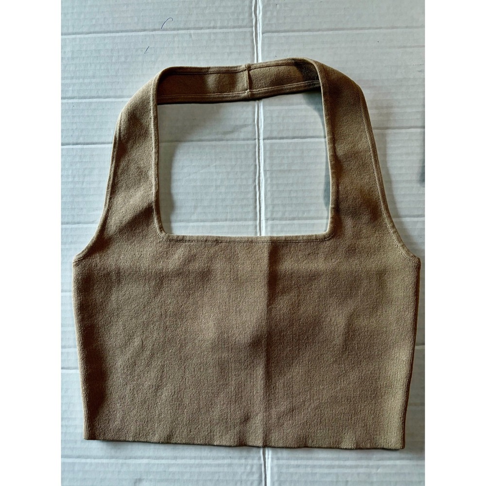 The Drop‎ Greta Ginger Square Neck Halter Crop Top medium GFS8